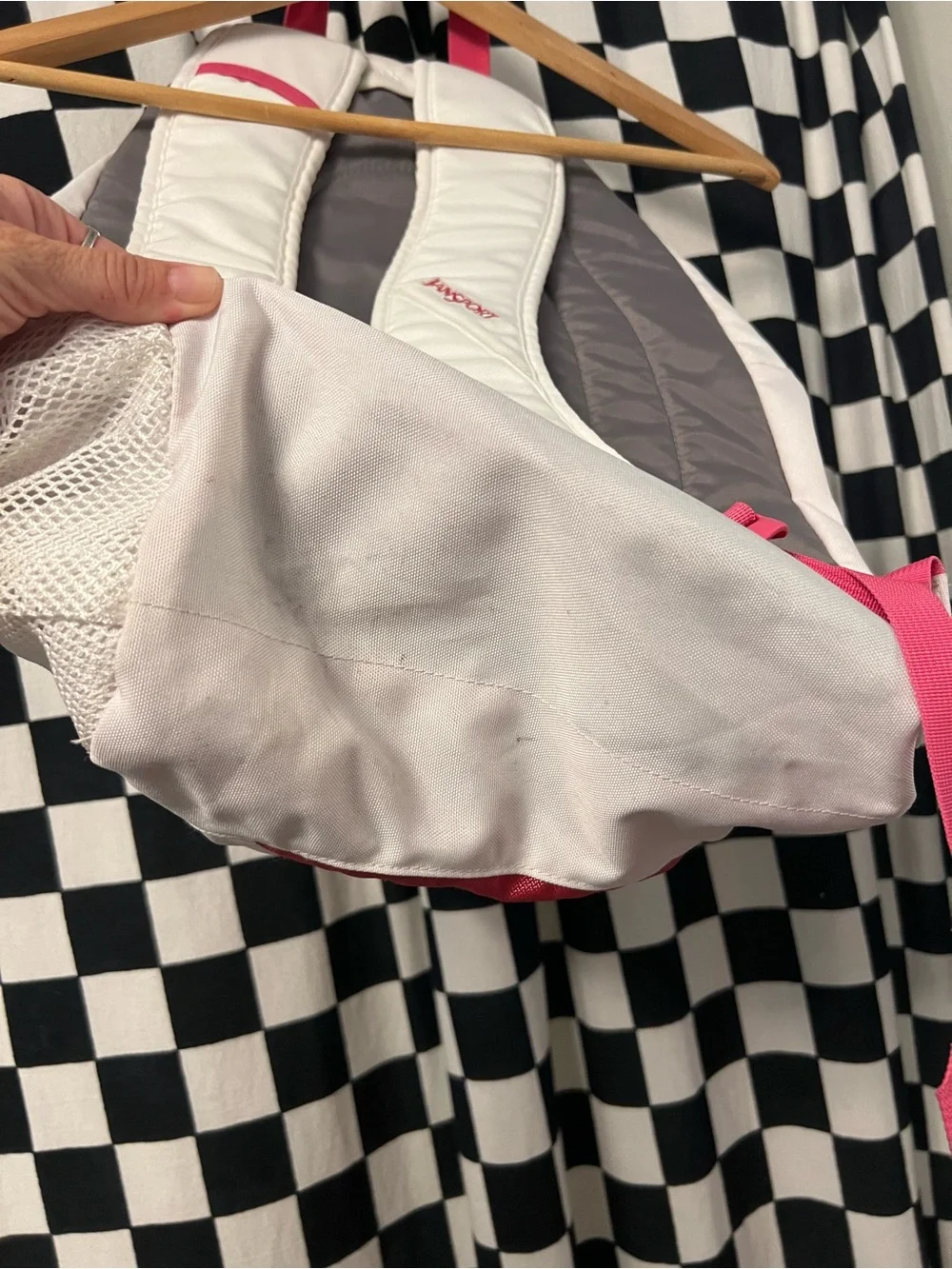Jansport white pink